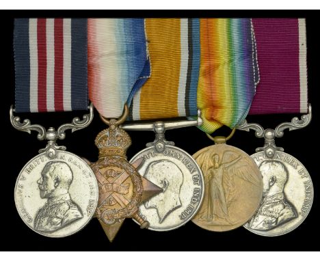 A Great War ‘Western Front’ M.M. group of five awarded to Battery Sergeant Major D. Dale, Royal Field Artillery  Military Med