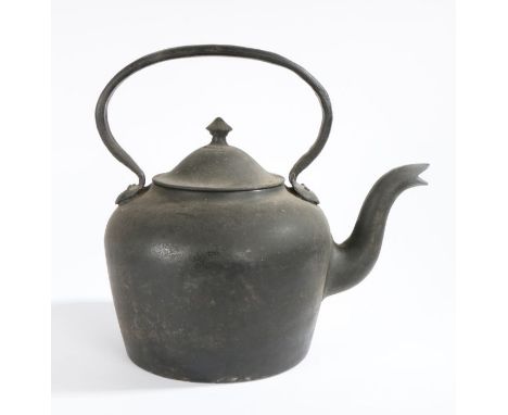 A large Victorian cast iron kettle, circa 1870Of typical form, 36cm wide, 34cm high
