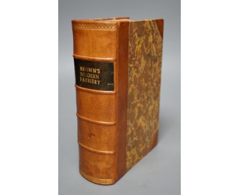 ° ° Brown M.P.S., Thomas - A Manual of Modern Farriery, George Virtue, Ivy Lane, London, in leather binding