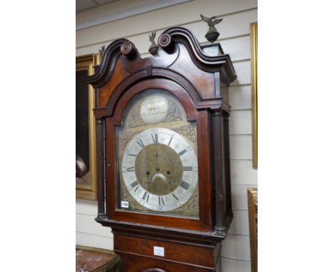 Tasker of Folkingham. An oak and mahogany eight day longcase clock, height 231cm