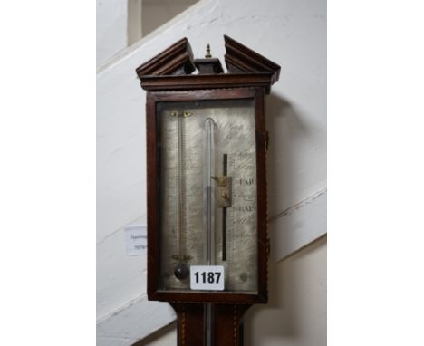 An Ortelli stick barometer, height 80cm