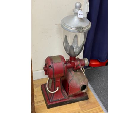 A Hobart electric coffee grinder, height 84cm