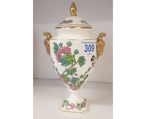 Coalport Indian Tree Patterned Two Handled Trophy Jar, height 21cm 