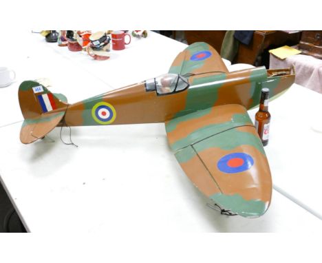 Large Scale Model of Remote Control Type Spitfire , wingspan approx. 144cm ( no engine or operating gear ) 