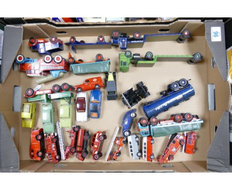 A large collection of play worn model Toy Cars &amp; Vehicles including, Corgi vintage fire engines, Corgi chipperfield circu