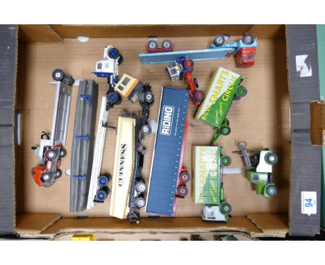A large collection of play worn model Toy Cars &amp; Vehicles including, Corgi billy circus and trailer , Corgi Major lorry, 