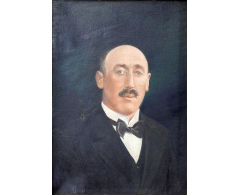 Emile Deschamps, portrait of a gentleman, oil on canvas, 70cm x 50cm 