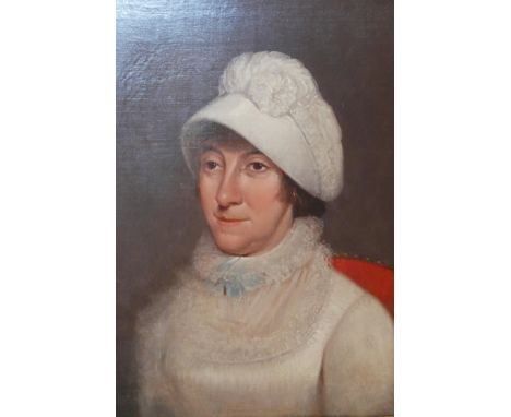 A 19th century portrait oil on canvas, initialled T.L, set in gilt frame, 53 x 42cm 