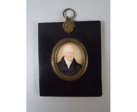 An Early 19th Century Portrait Miniature of Lord Heathfield, Governor of Gibraltar, The Gilt Hanging Ring Inscribed A.R.Burt,