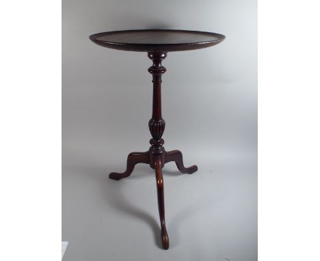 A 19th Century Mahogany Circular Topped Tripod Wine Table. 37cm Diameter. 