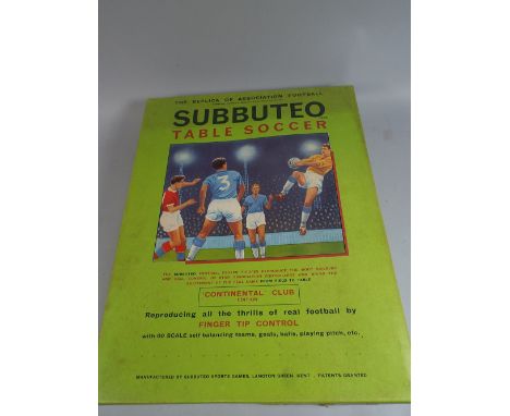 A Late 1960s Subbuteo 'Continental Club' Table Soccer Game with Pitch, Accessories Etc.  