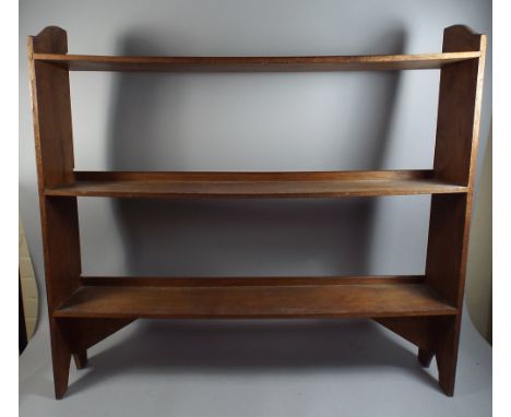 An Edwardian Oak Three Shelf Open Bookcase