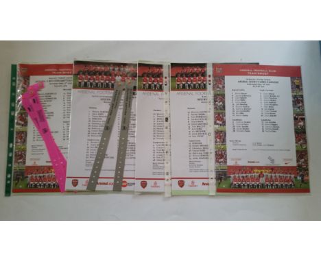 FOOTBALL, Arsenal executive box selection, inc. tickets (170), VIP packages (50), team sheets, VIP stadium passes; v Manchest