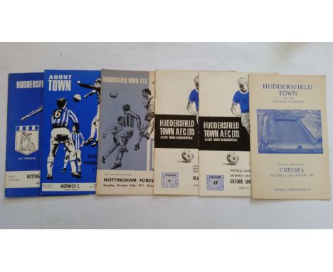 FOOTBALL, programme selection, mainly late 1960s, inc. Huddersfield Town home programmes, v Nottingham Forest, Chelsea, Black