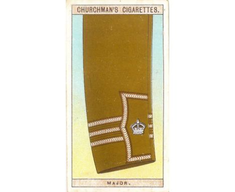 CHURCHMAN, Army Badges of Rank, complete, near G to VG, 25