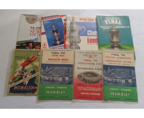 FOOTBALL, FA Cup programmes, inc. finals, 1948 Blackpool v Manchester United, 1957 Aston Villa v Manchester United, 1958 Bolt