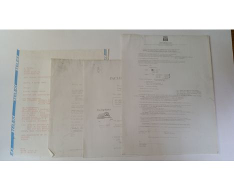 POP MUSIC, Whitney Houston selection, inc. contracts, telexes, faxes, legal documents; regarding Triad Artists Inc, Ryder con