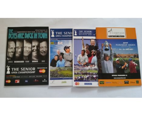 GOLF, programme selection, inc. The Senior Open 2007, 2008, 2009 &amp; 2012, English Open 2002, Walker Cup 2003 etc., some wi