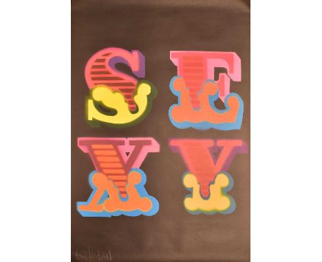 Ben Eine (British, b. 1970)"Sexy" wrapping paper - 2018 ChristmasPrint on paperUnsigned
Ben Eine (British, b.1970) is one of 
