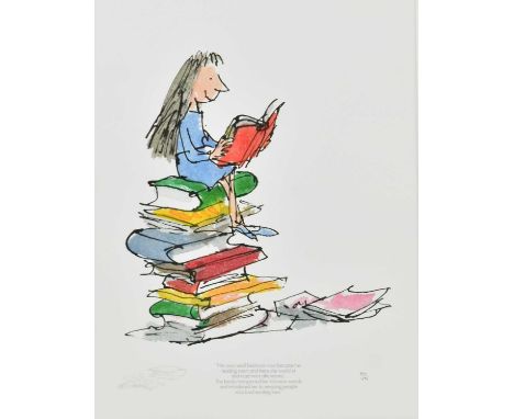Quentin Blake (British, b.1932)
Matilda
Limited edition print produced for the Official Collector's Edition, hand numbered in