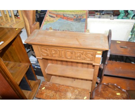 A modern pine spice rack