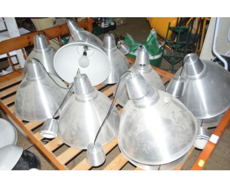 Eleven metal light shades