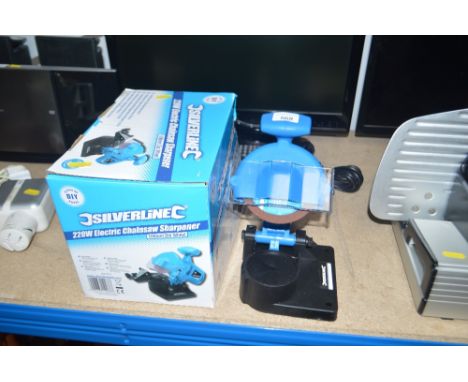 A Silverline chainsaw sharpener 