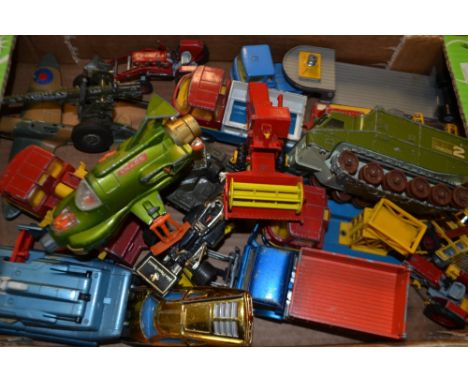 Die-cast - Dinkys D8100 snow plow , an Atlas copco , Corgi major and turbine trucks