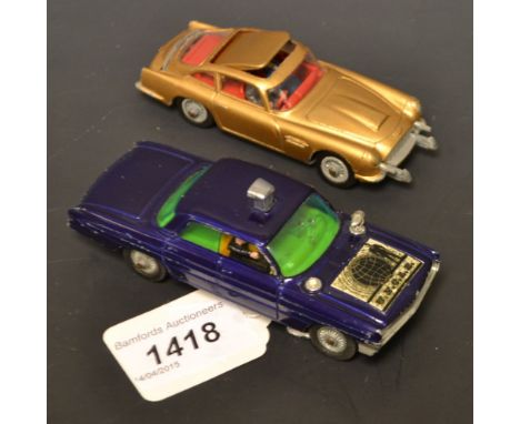 Corgi Toys - 261 James Bond 007 Aston Martin DB5 with both figures, unboxed;  497 Man from UNCLE Thrush-Buster Oldsmobile Sup