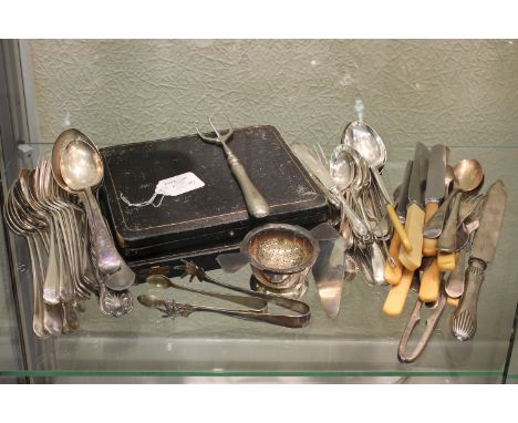 A quantity of silver plated flatware, some cased