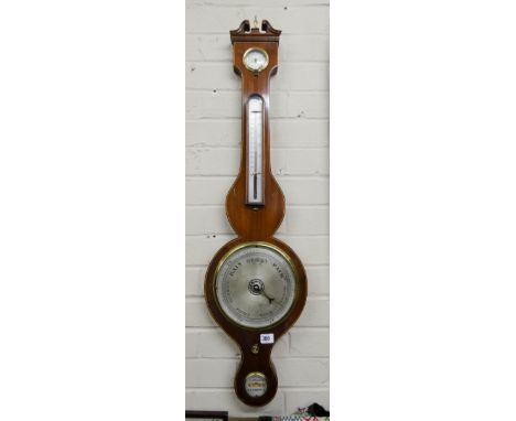 A Victorian style mahogany banjo wall barometer 