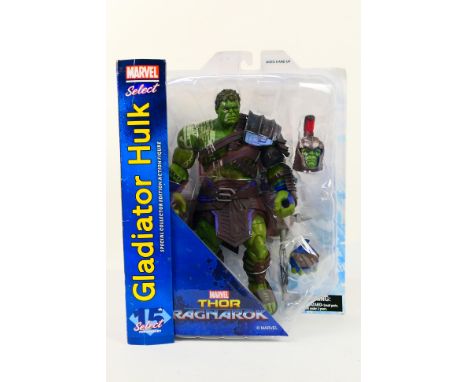 Diamond Select - Marvel - An unopened Marvel Thor Ragnarok Gladiator Hulk action figure. He is approximately 25 cm tall and a