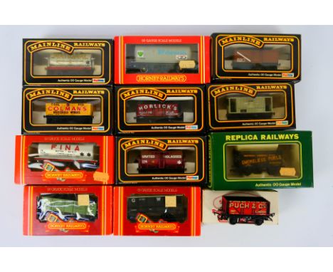 Mainline - Hornby - Repliac Railways - 12 boxed OO gauge freight rolling stock wagons and tankers. Lot includes Hornby R115 F