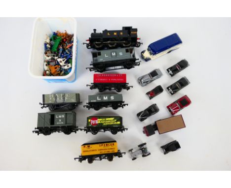 Hornby - Mainline - Lima - A collection of unboxed OO gauge items including an 0-6-0 Class 3F Jinty tank engine number 7109 i