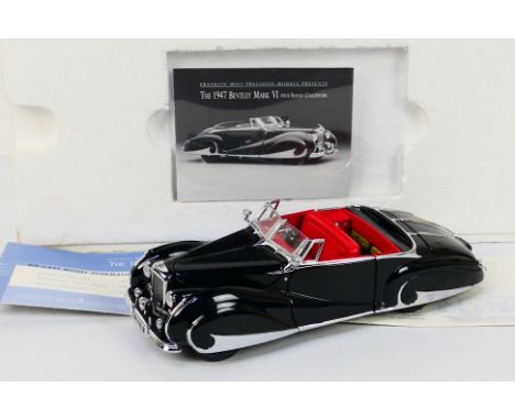 Franklin Mint - A 1947 Bentley MkVI with Franay Coachwork in 1:24 scale. The car appears in Very Good condition but the radia