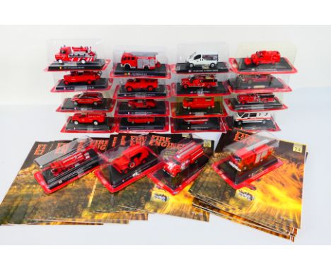 Del Prado - A group of 20 bubble packed Del Prado Fire Brigade models and appliances in various scales. Lot includes 1974 Ope