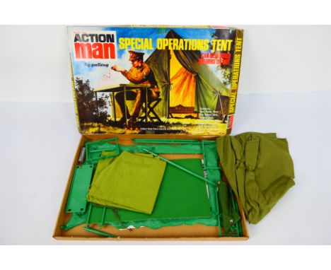 Palitoy - Action Man. A vintage #L348 Special Operations Tent "Can be Pitched Indoors or Out" - includes tent, poles, base, g