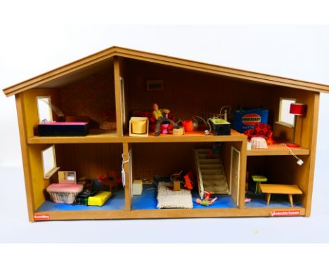 Lundby - Dolls House - All Electric House. An unboxed Vintage Lundby 'all electric' dolls house. The Swedish, wooden dolls ho