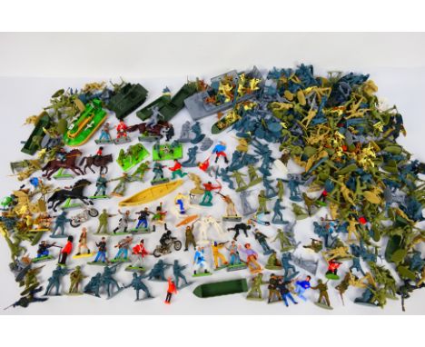 Britains - Airfix - Timpo - Others. A large quantity of diecast metal and plastic soldiers / horses / vehicles. Items appear 