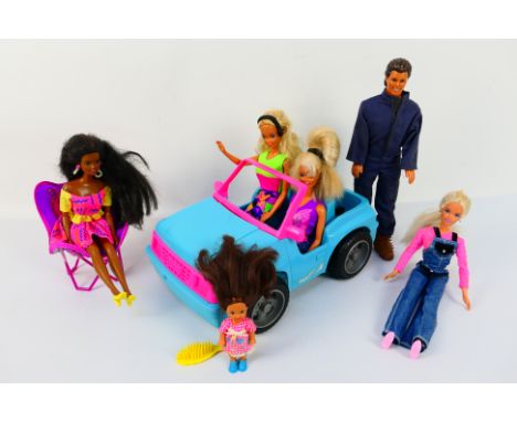 Mattel - Barbie - An unboxed collection of Barbie Dolls with an unboxed Ken(in an modern Action Man outfit) plus an unboxed B