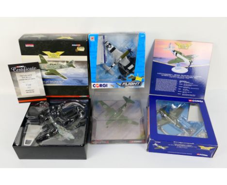 Corgi Aviation Archive - Four boxed diecast 1:72 scale military aircraft from various Corgi ranges. Lot consists of Corgi CC9