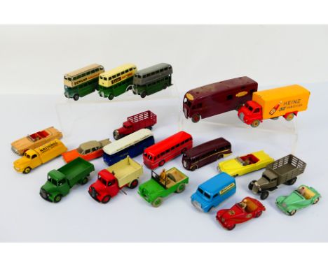 Dinky Toys - 20 unboxed and restored Dinky Toys, including Dinky Toys #923 Big Bedford 'Heinz' Van (bottle); #102 MG Midget; 