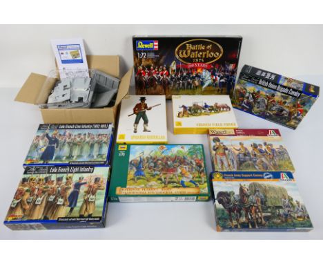 Revell - Italeri - Warlord Games Black Powder - Others - A collection of nine boxed military personal kits in 28mm and 1:72 s