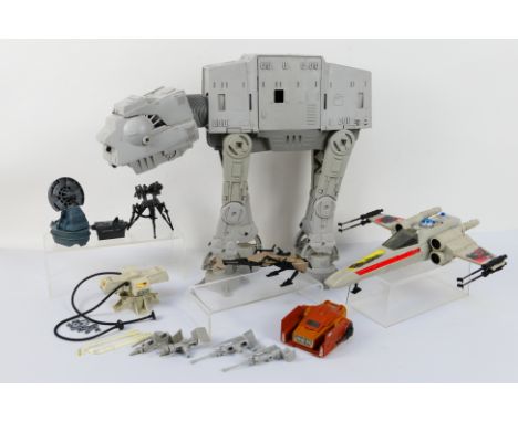 Kenner - Star Wars - A vintage Star Wars Fleet including AT-AT Walker, X -Wing Fighter, Speeder Bike and 4 Mini Rigs. Items a