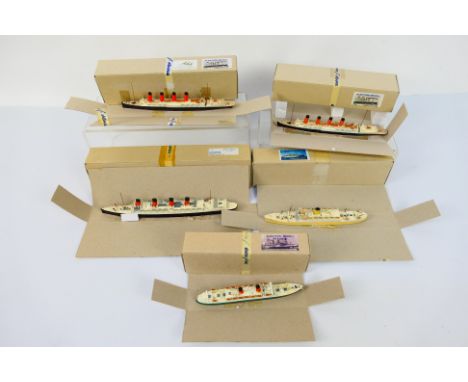 Albatros Model - Five boxed 1:1250 scale diecast model ships from ALbatross Models. Lot includes #167 Luistania; #105 Aquitra