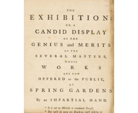 Art.- Impartial Hand (An) The exhibition: or, a candid display of the genius and merits of the several masters, whose works a