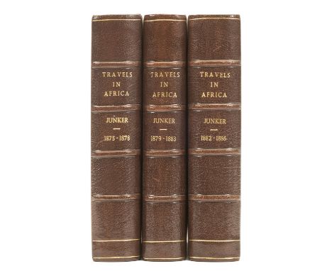 Africa.- Junker (Dr. Wilhelm) Travels in Africa during the years 1875-1878 [1878-1883; 1882-1886], 3 vol., first English edit