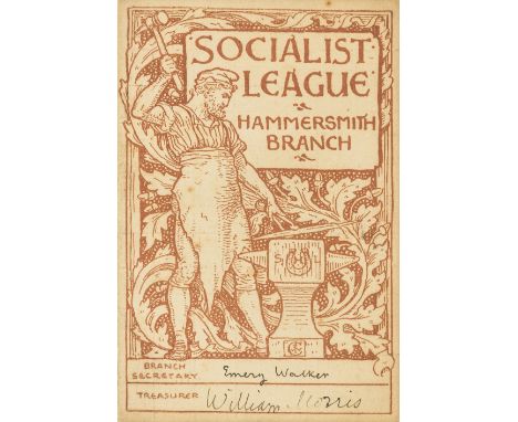 Morris (William, designer, author, and visionary socialist, 1834-96) Original membership card of the Socialist League, Hammer