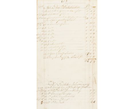 Ireland, Co. Louth.- Account book relating to a number of County Louth ascendancy families, manuscript, 43pp. excluding blank