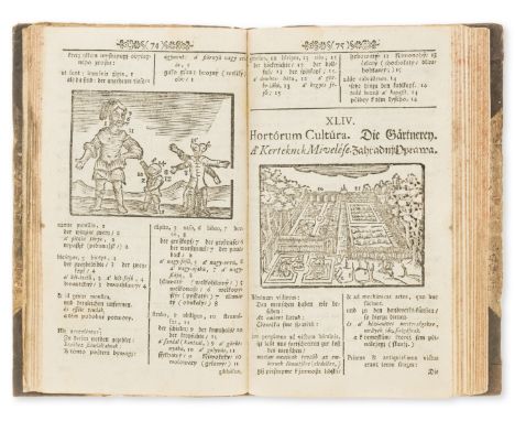 Comenius (Johann Amos) Orbis sensualium pictus..., text in Latin, German, Hungarian and ?Slovak/Czech, printed in double-colu